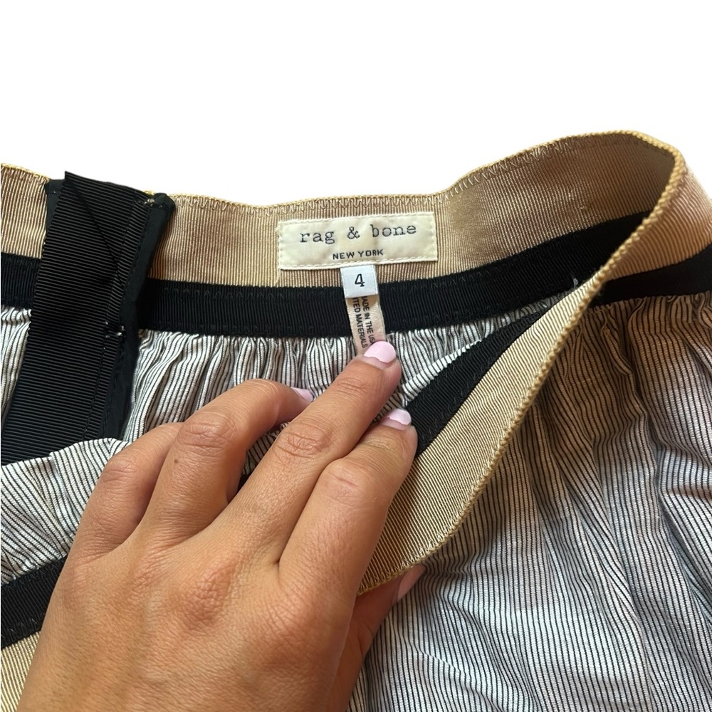 Rag & Bone Svea Striped Linen Blend Skirt - Picture 8 of 9